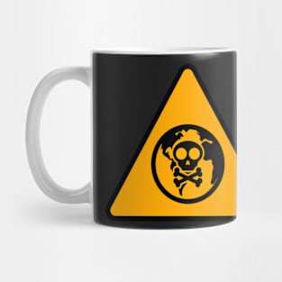 warning The earth is dying, Warning sign Mug